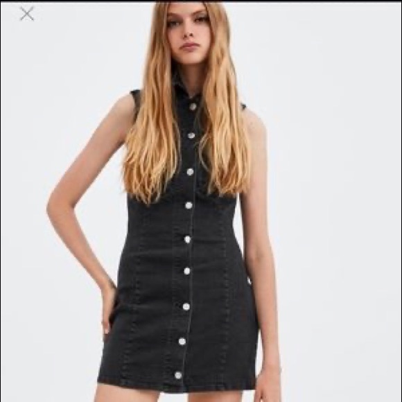 Zara Dresses & Skirts - Zara Denim Black Dress